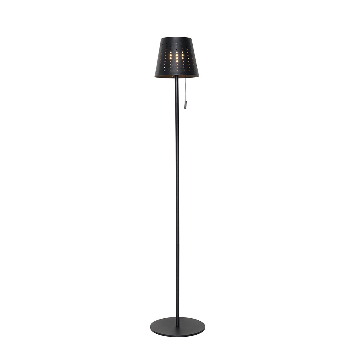 Buiten staande lamp, zwart, inclusief 3-traps dimbare LED, op zonne-energie - Ferre