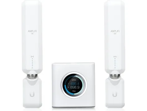 Ubiquiti AmpliFi Home Wi-Fi System AFi-HD - Wi-Fi system (router, 2 extendere) - op til 20.000 sq.ft - mesh - GigE - 802.11a/b/g/n/n/ac