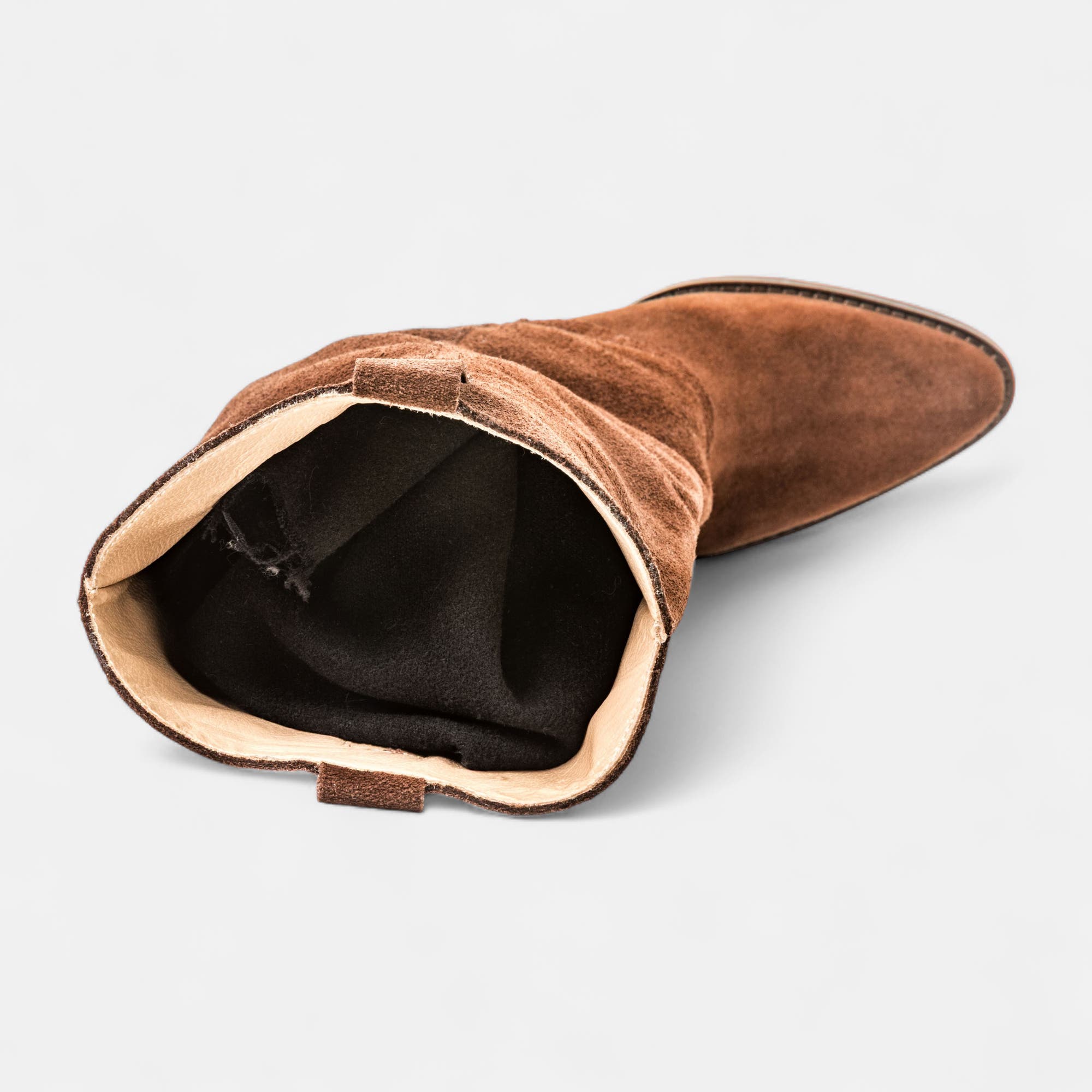 Bottes à talon Femme en cuir marron