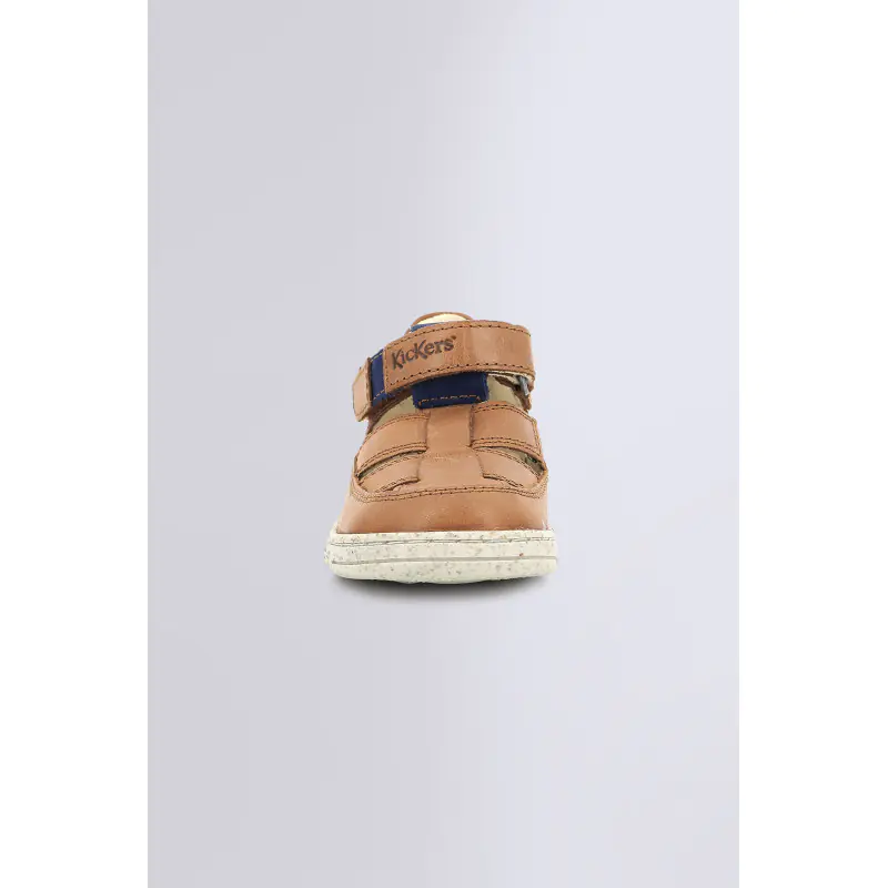 TRACTUS CAMEL BLEU SANDALES Cuir Mixte
