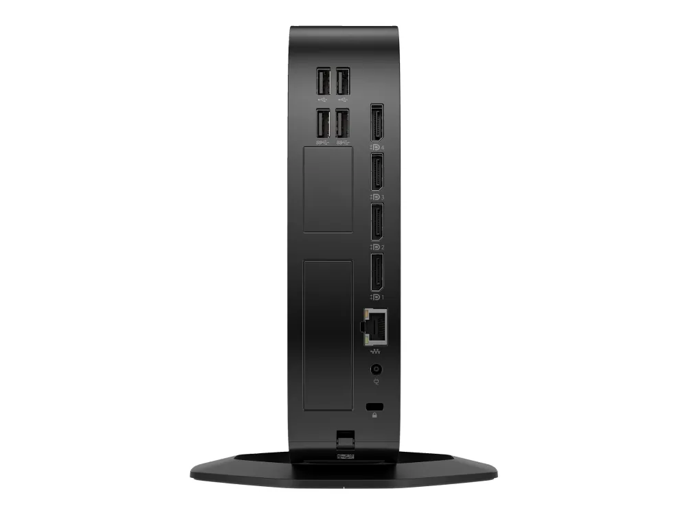 HP Elite t755 - Tynd klient - SFF 1 x Ryzen Embedded V2546 / op til 3.95 GHz - RAM 16 GB - SSD 256 GB - NVMe - Radeon Graphics - Gigabit Ethernet, Bluetooth 5.3, IEEE 802.11ax (Wi-Fi 6) - Win 10 IoT Enterprise - skærm: ingen - tastatur: tysk