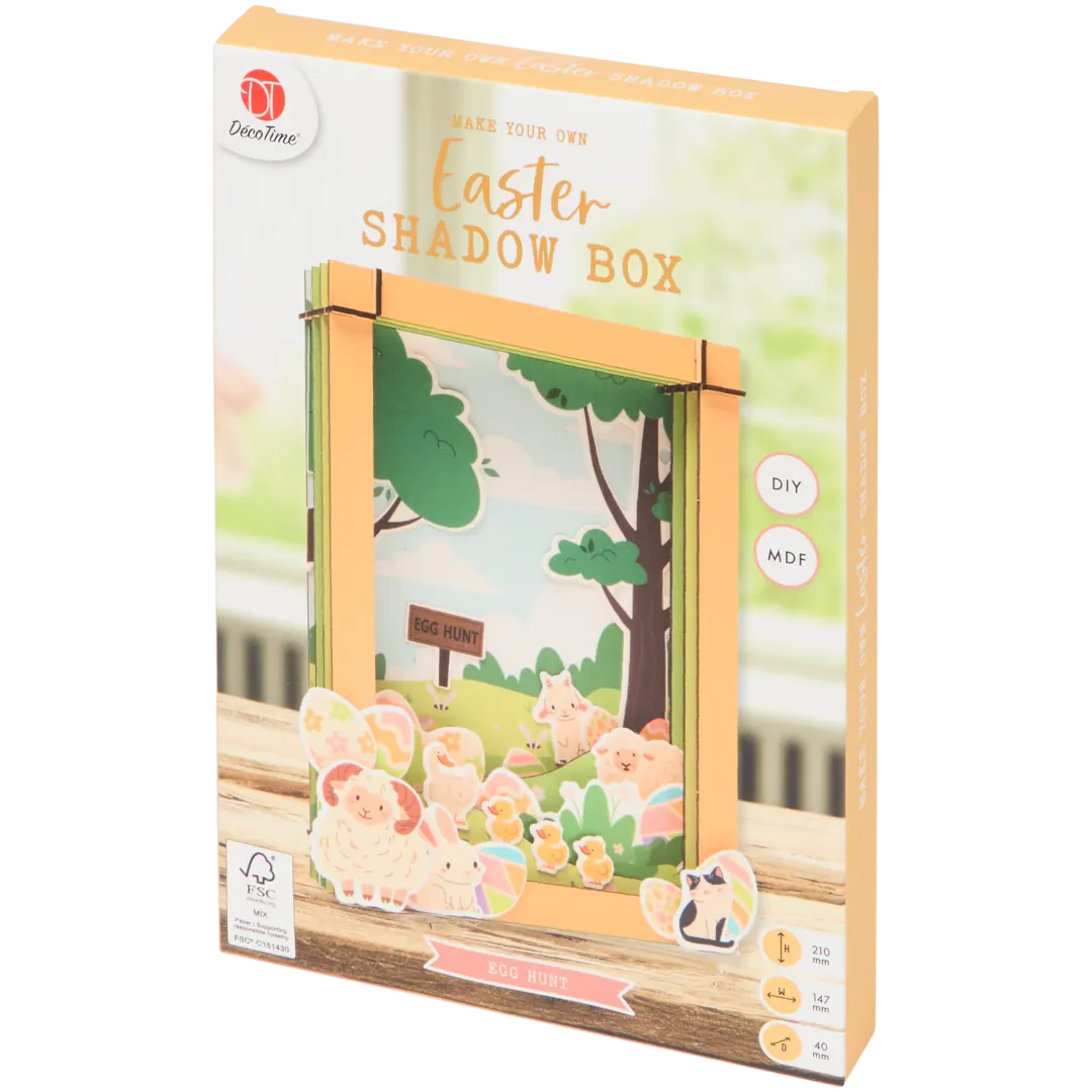 DécoTime maak je eigen 3D paasbox 21 cm | diverse varianten