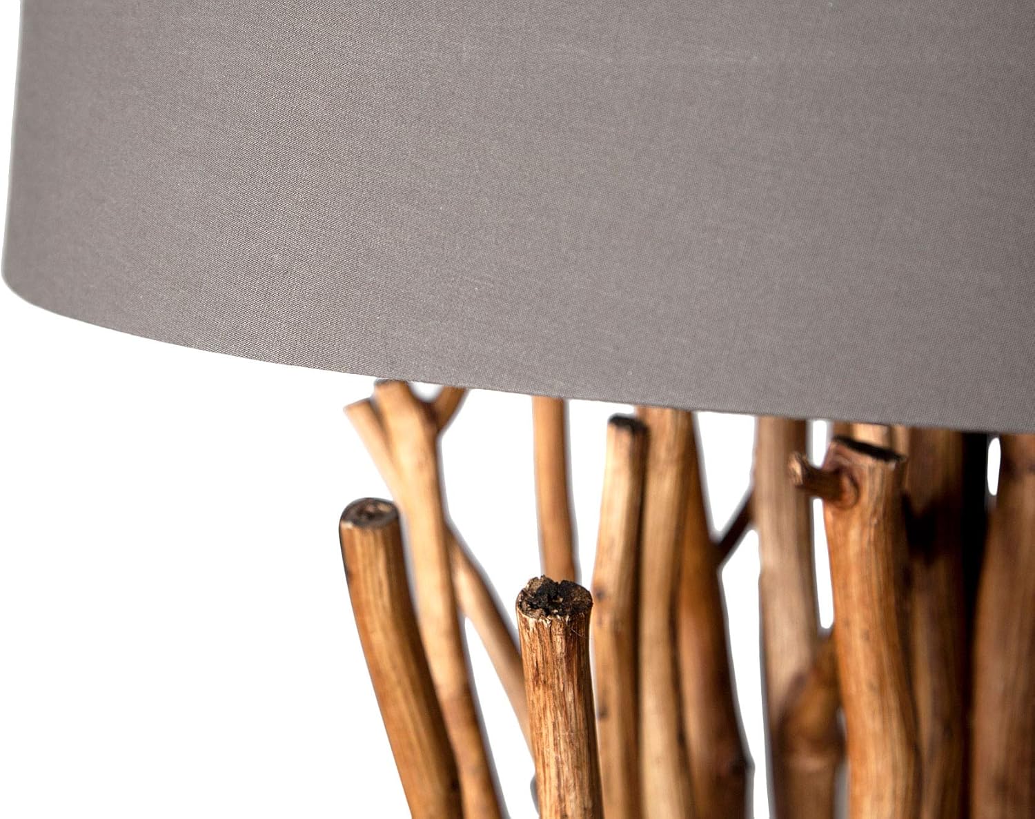 levandeo Lampe Stehlampe H175cm Holz Natur Grau Braun Holzlampe Unikat Treibholz Handarbeit Stehleuchte