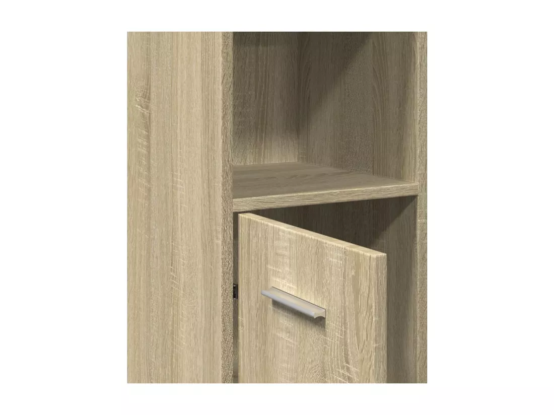 Armoire de salle de bain Chêne sonoma 30x30x183,5 cm Aggloméré