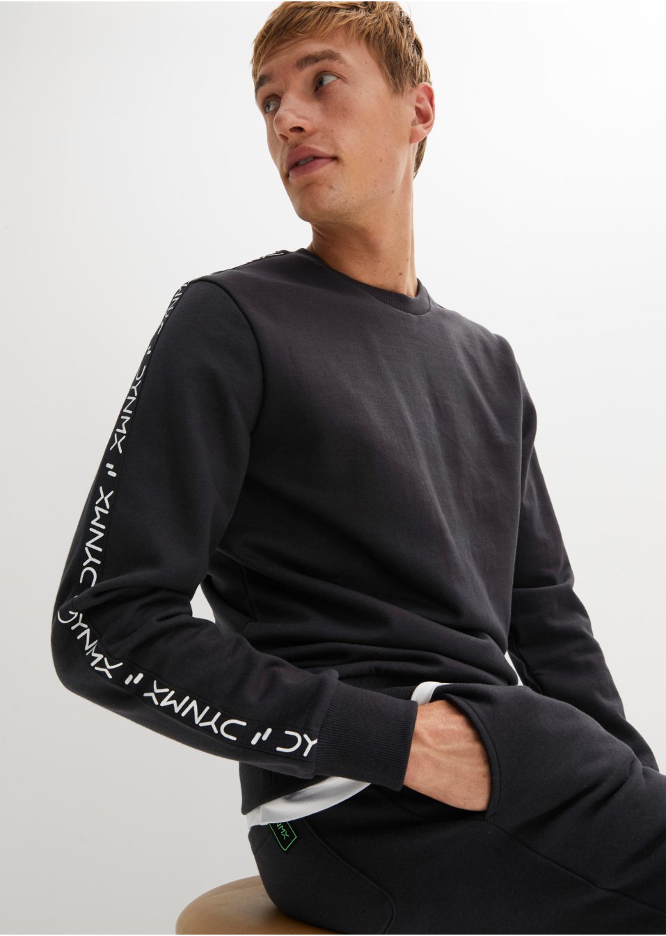 Sweat-shirt avec détails sportifs en coton