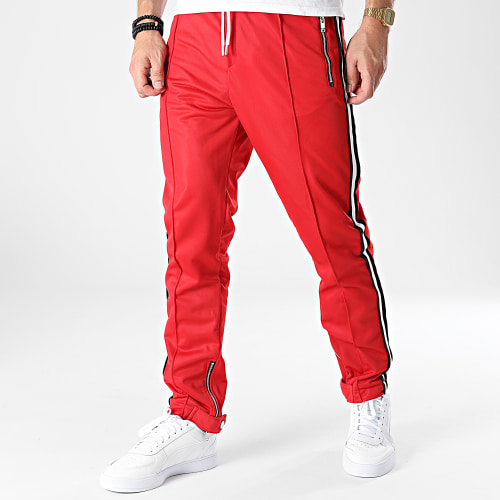Pantalon Jogging A Bandes LL677 Rouge