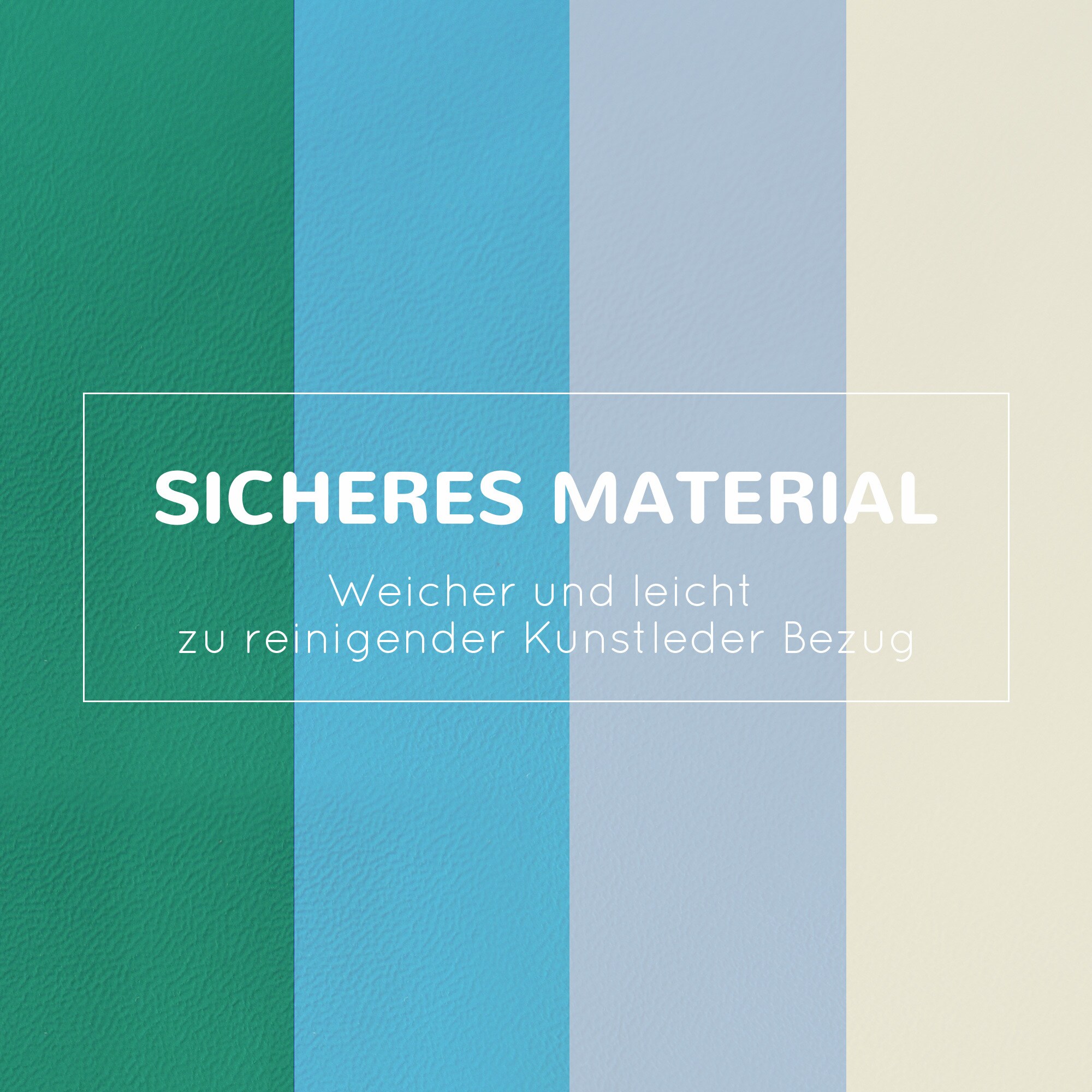 HOMCOM Bausteine 4er-Set Bausteine Schaumstoffblöcke, einfache Reinigung Hellgrau,Blau.Grün 150 x 50 x 39 cm (LxBxH)