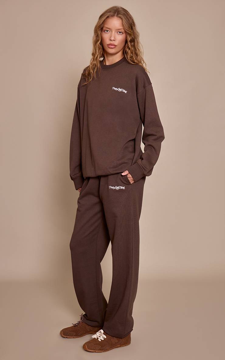 Chocolat Jogging À Revers En Molleton De Coton Épais 440 G/m²