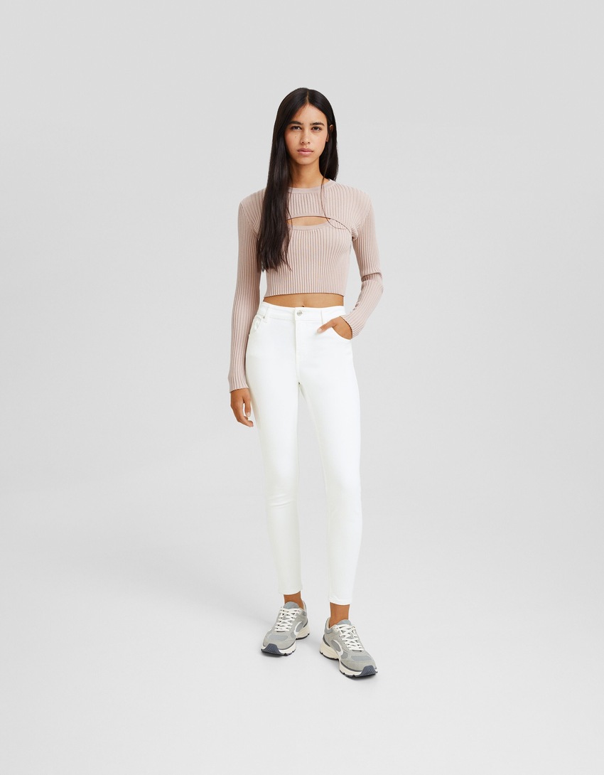 calça jeans skinny push-up