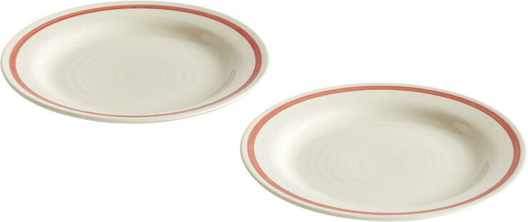 Hay Sobremesa Plate-18,5 Set of 2-Red Red