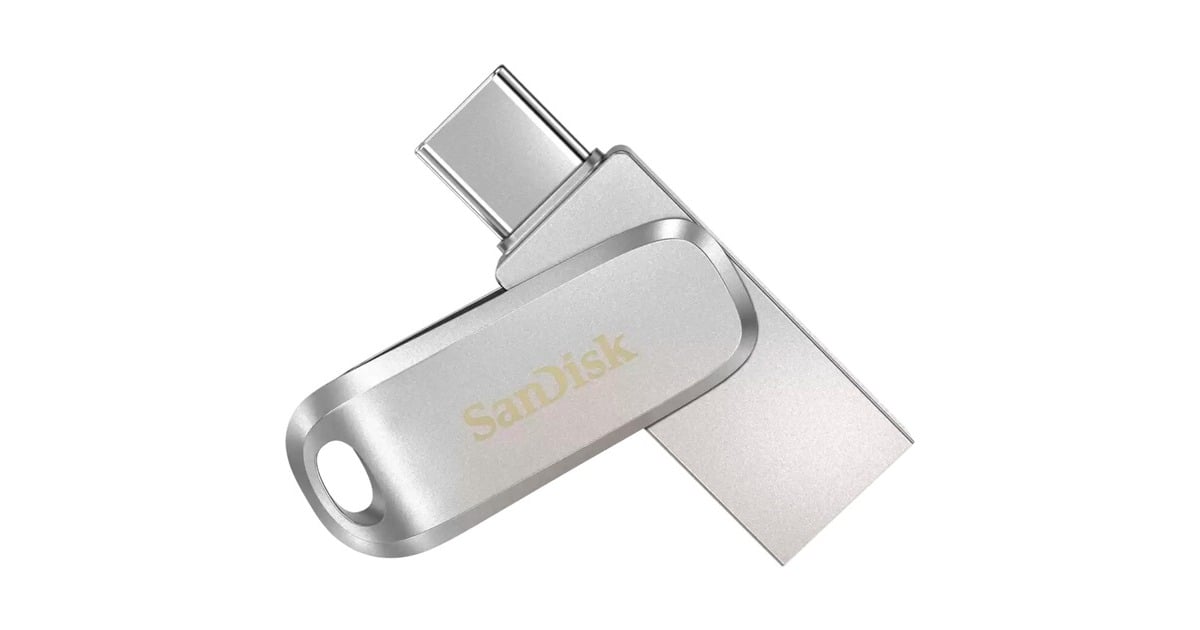 SanDiskUltra Dual Drive Luxe 512 GB usb-stick  (Zilver, USB-A 3.2 Gen 1, USB-C 3.2 Gen 1)
