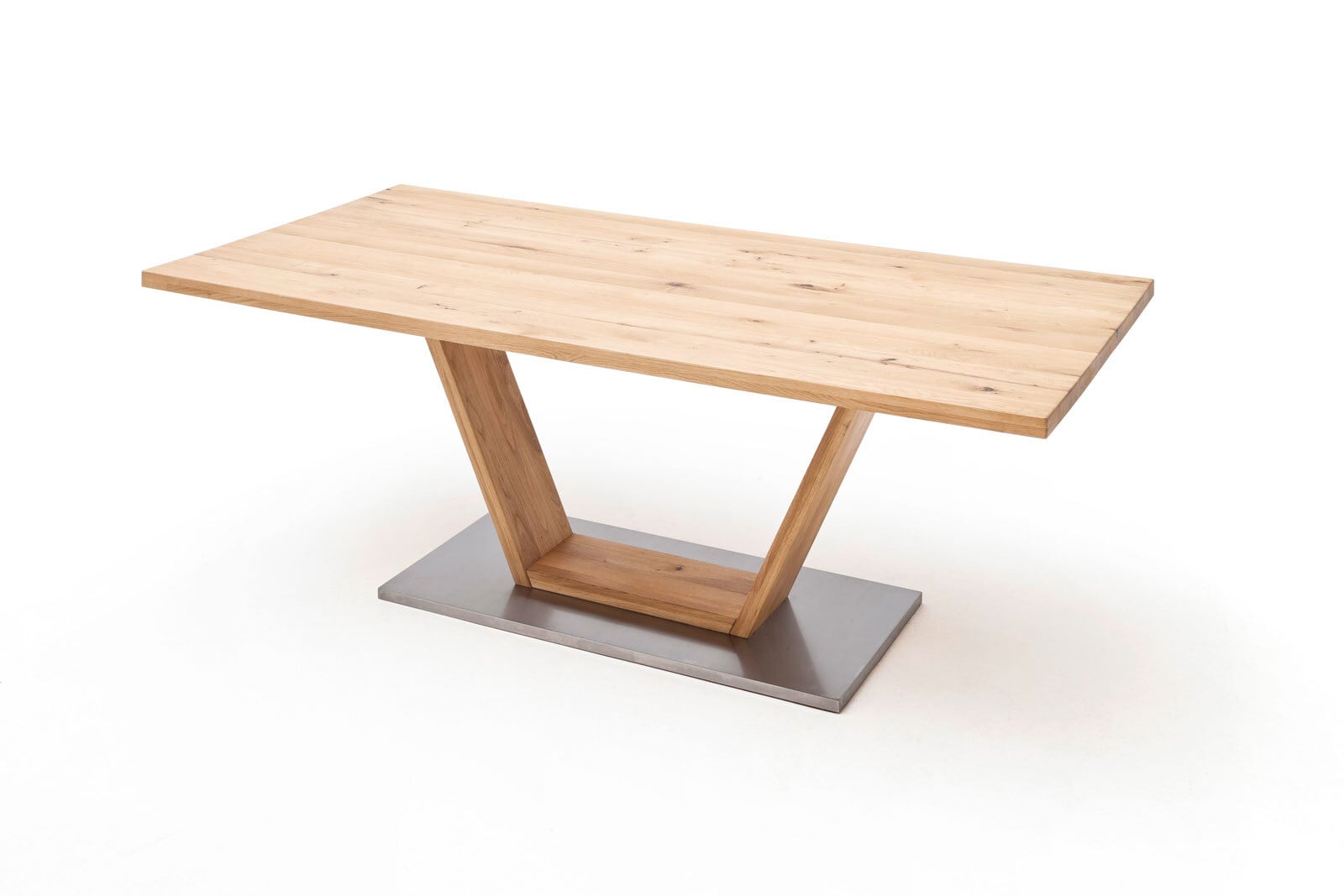 CASAVANTI Esstisch GRETA V 160 x 90 cm braun/ silberfarbig