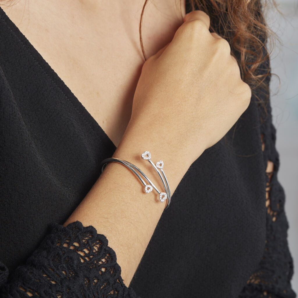 Bracelet Jonc Lowell Argent Oxyde De Zirconium