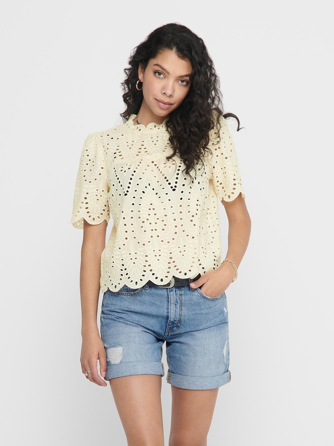 Only Onlnyla Life Ss Anglaise Top