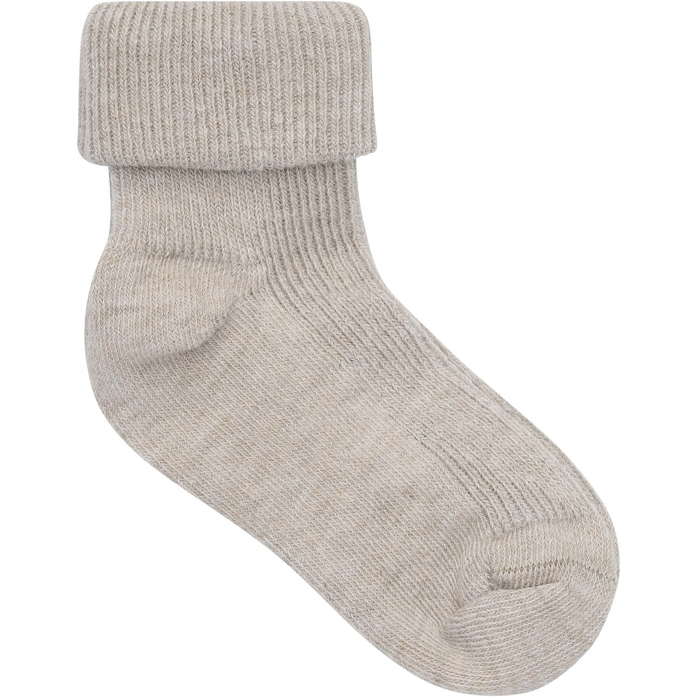 Køb Minymo Light Taupe Baby Rib Strømpe Med Fold 2-Pak