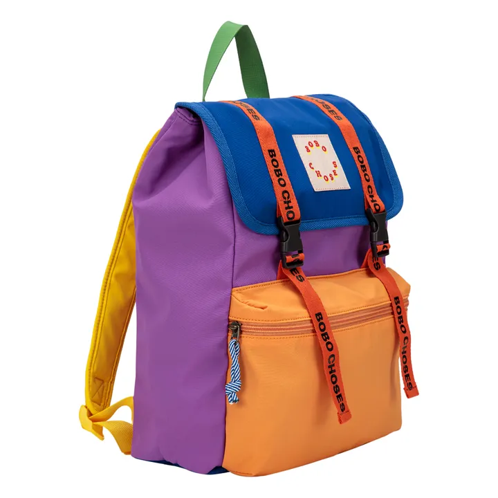 Bobo Choses Sac à Dos Coton Bio Color Block | Bleu