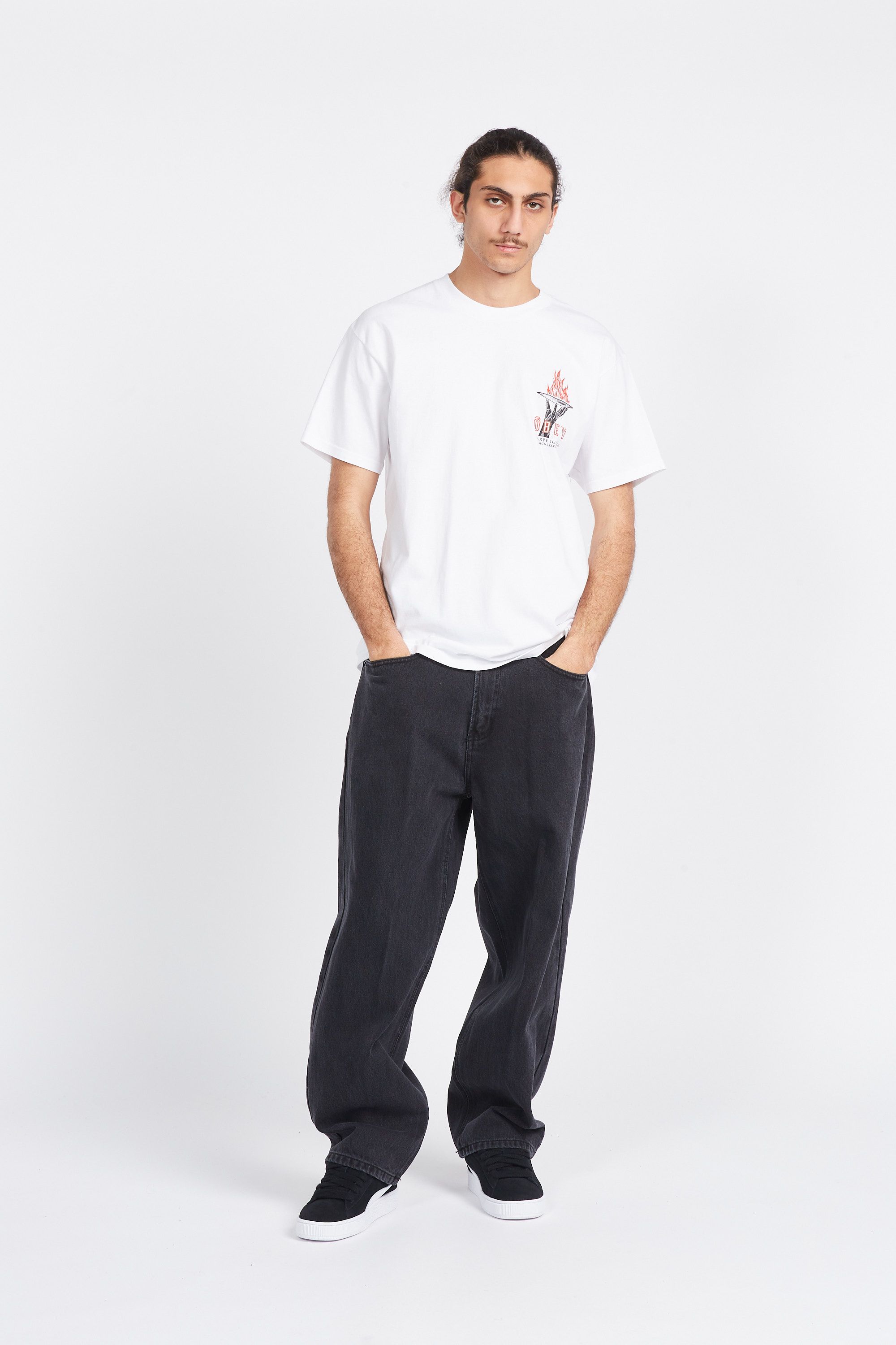 OBEY T-shirt  OBEY SEIZE FIRE Blanc