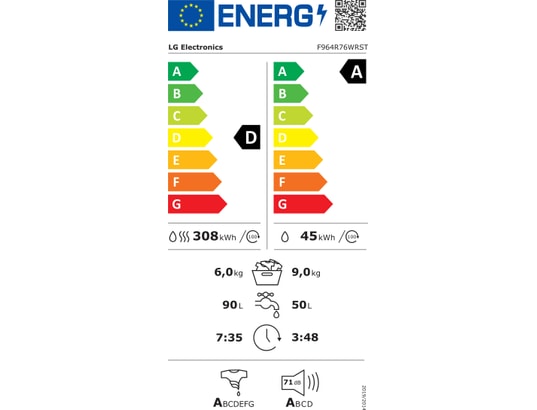 LG - Lave linge sechant Frontal F964R76WRST