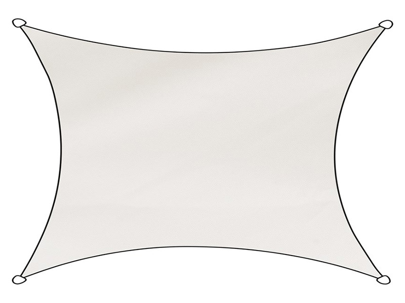 Livn Como rechthoek polyester 3 x 4 meter schaduwdoek - White