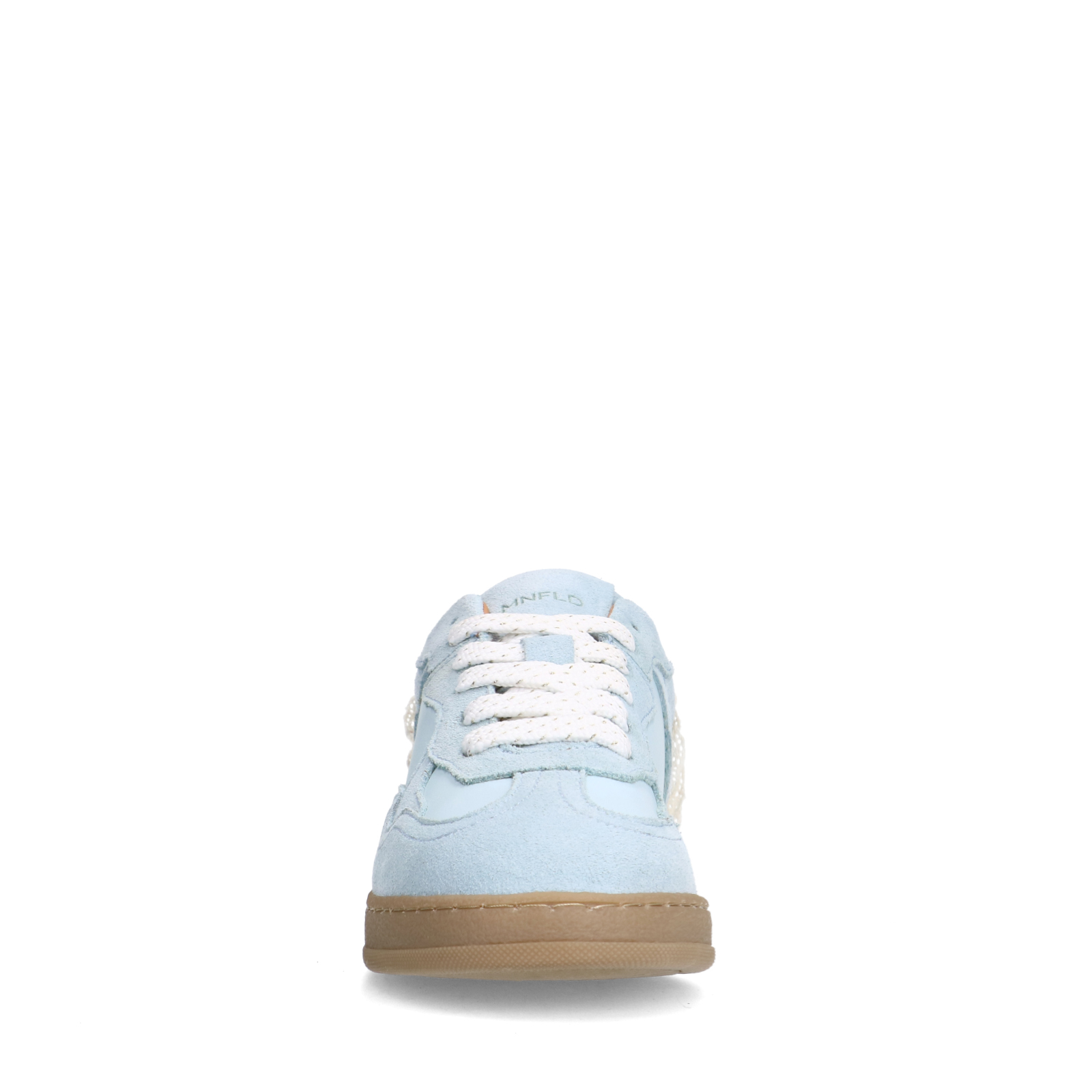Lichtblauwe suède sneakers