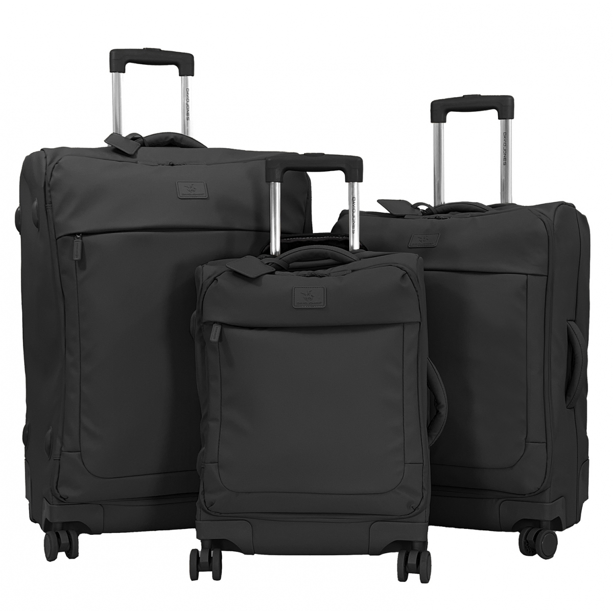 David Jones Lot de 3 valises souples dont 1 valise cabine David Jones