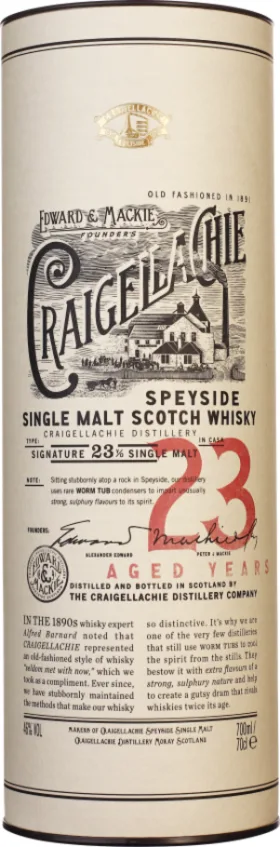 CRAIGELLACHIE 23 YEARS SINGLE MALT 70CL