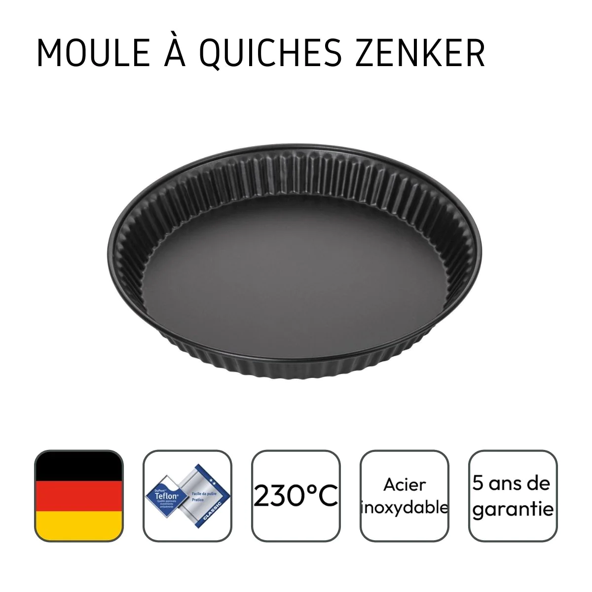 Moule à quiche lorraine 28 cm Spécial Countries Zenker