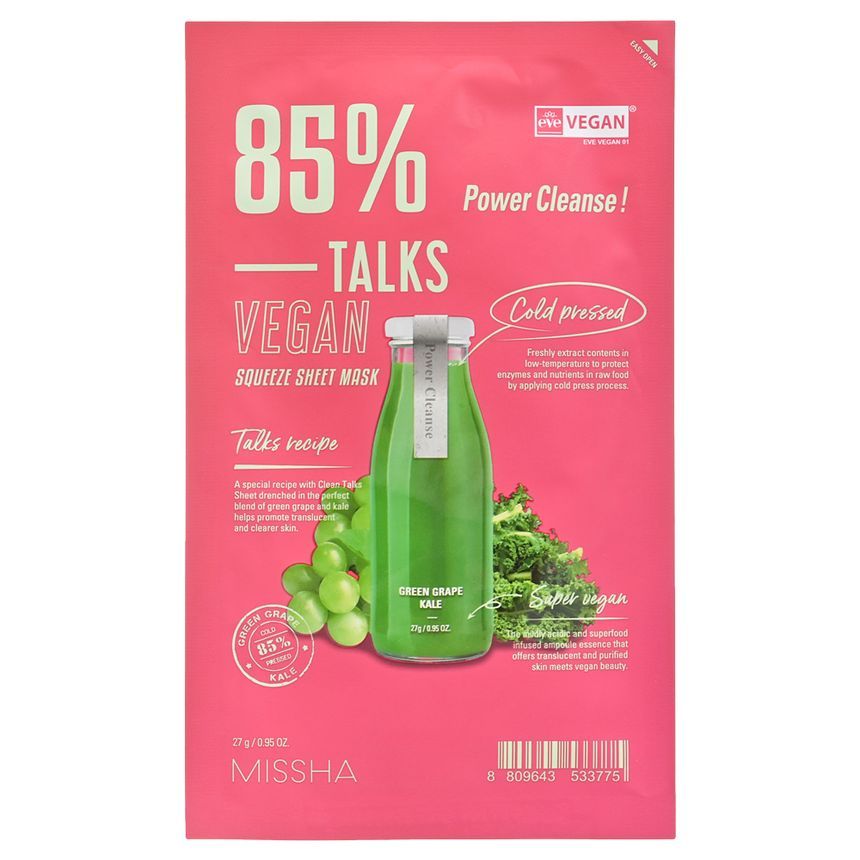 MISSHA - Talks Vegan Squeeze Sheet Mask - 7 soorten