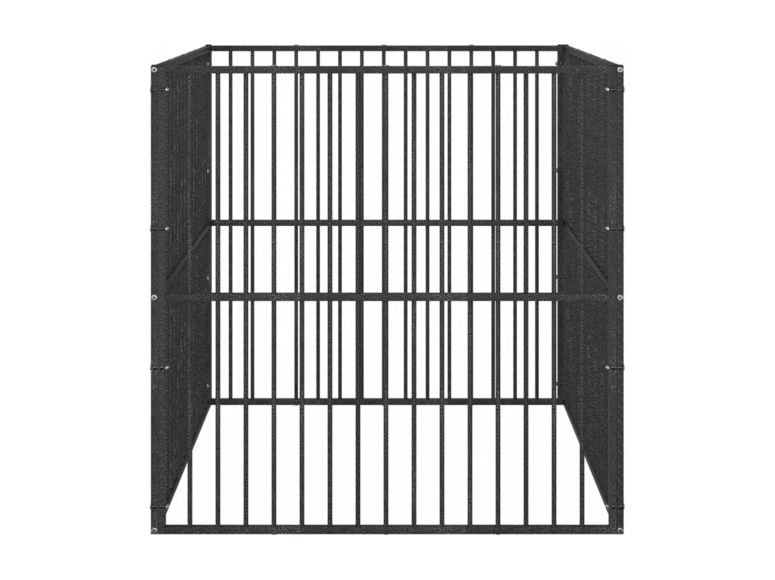 Parc pour chien 4 noire 100 x 100 x 100 cm 02_0043640
