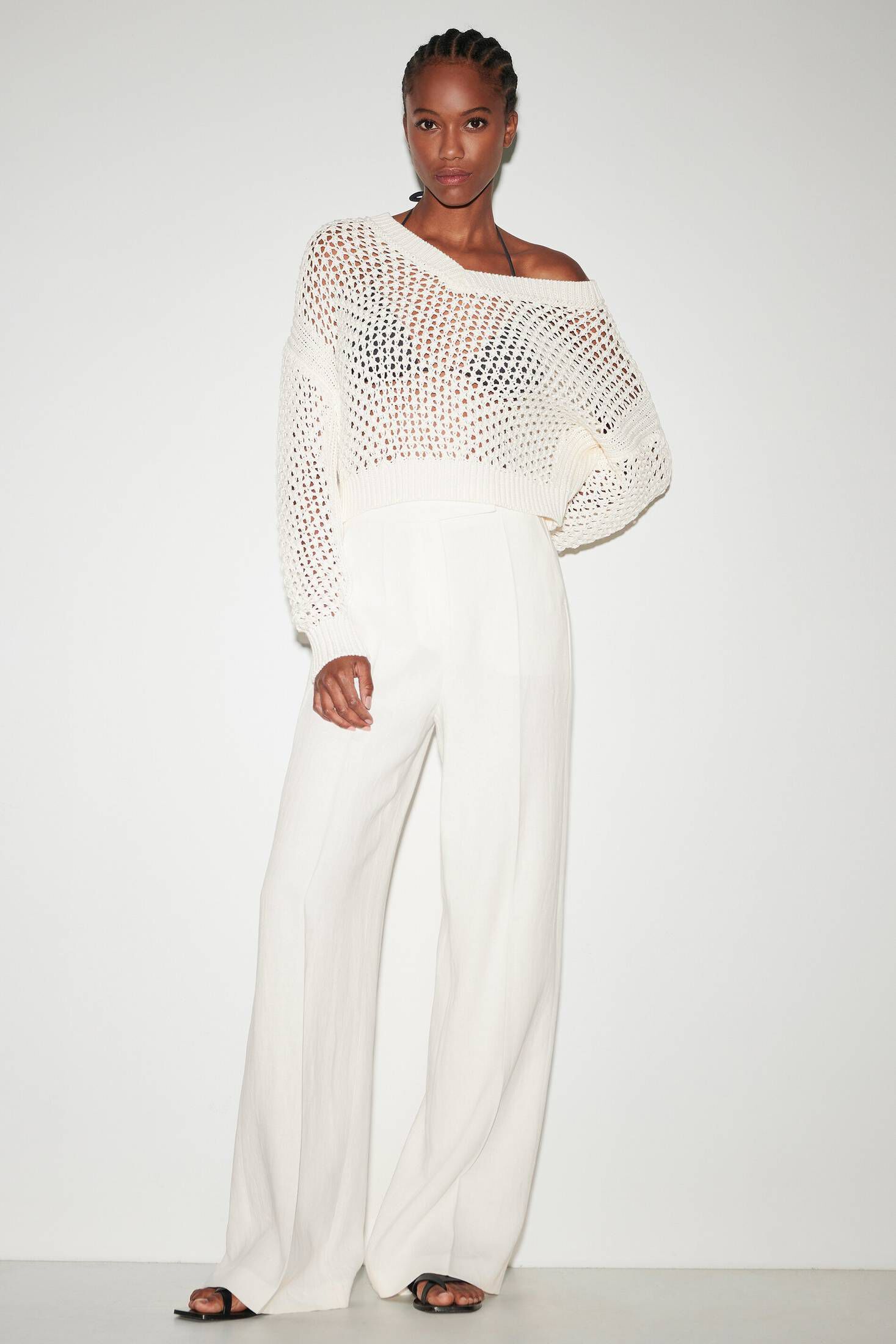 Luisa Cerano| Damen Marlenehose mit Leinen