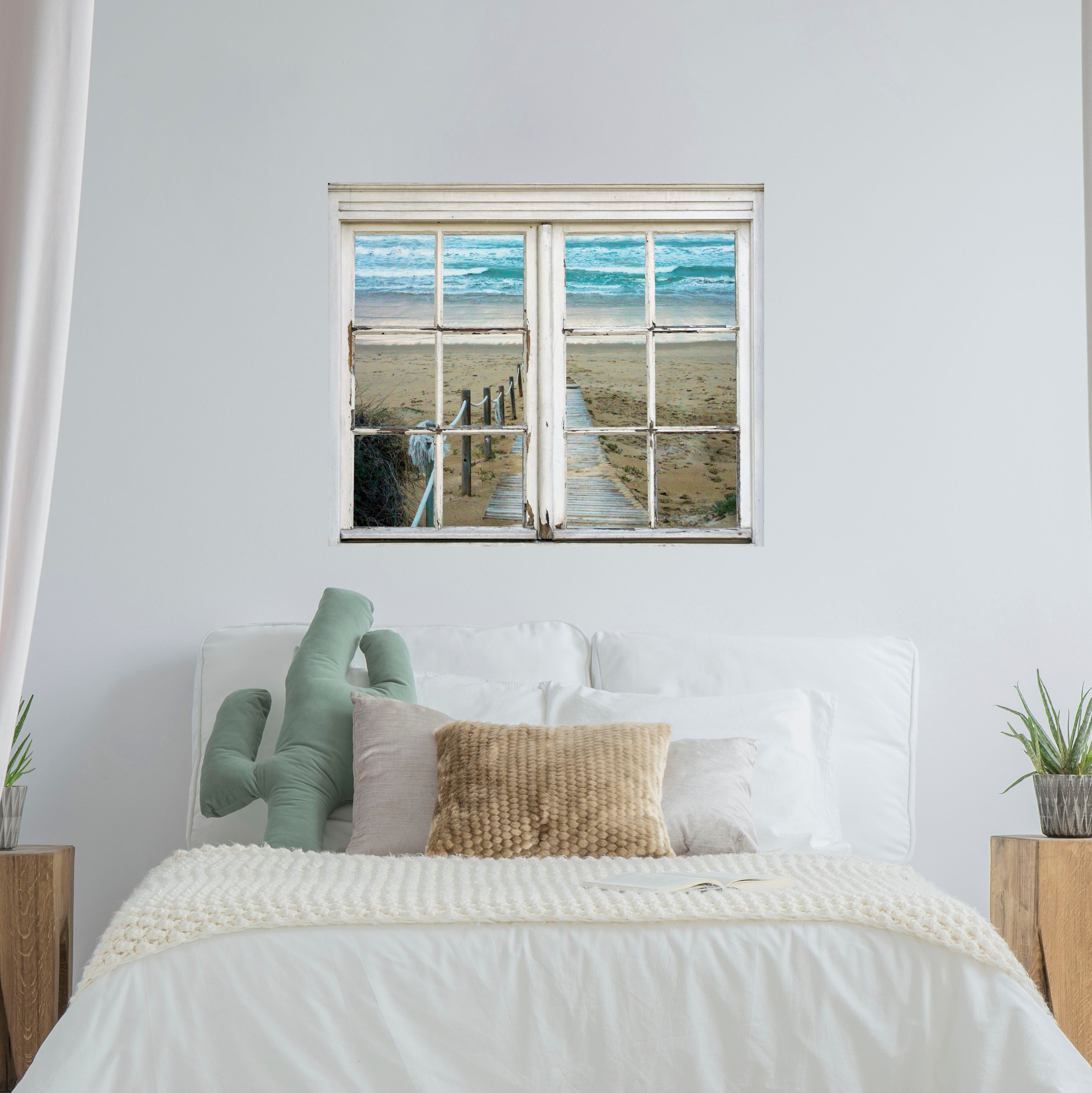 queence Wandsticker »Weg ins Meer« Wandsticker, Wandbild, selbstklebend, Meer, Wasser