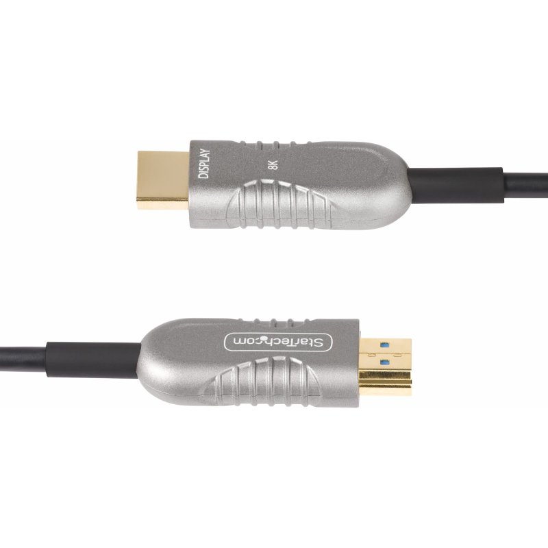 StarTech.com Câble Optique Actif (AOC) HDMI 2.1 Hybride de 30,4m, CMP, Plénum, Câble Fibre Optique HDMI 2.1/2.0 Ultra-Haute Vitesse 8K, 48Gbps, 8K 60Hz/4K 120Hz, HDR10+/FRL/TMDS/eARC
