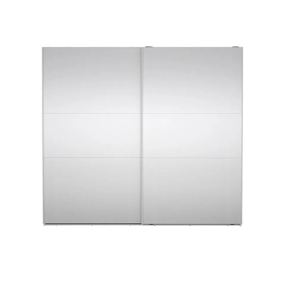 Hioshop Como schuifdeurkast 2 deuren met spiegel 245x220cm wit