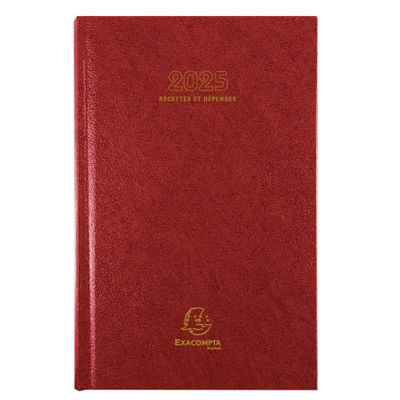 Agenda Carré recettes et dépenses - 1 jour par page - 13,5 x 21 cm - disponible dans différentes couleurs - Exacompta