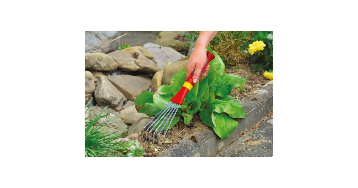 WOLF-GartenLD-2K Bladharkje handhark  (Rood/geel)