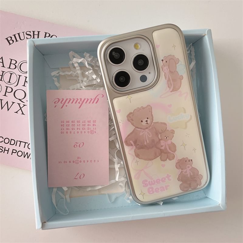 Elliure - Bear telefoonhoesje - iPhone 16 Pro Max / 16 Pro / 16 Plus / 16 / 15 Pro Max / 15 Pro / 15 Plus / 15 / 14 Pro Max / 14 Pro / 14 Plus / 14 / 13 Pro Max / 13 Pro / 13 / 13 Mini