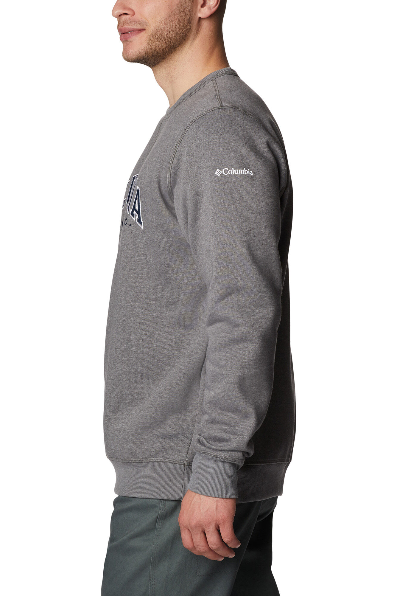 Moletom Columbia™ com gola redonda - Cinza Médio