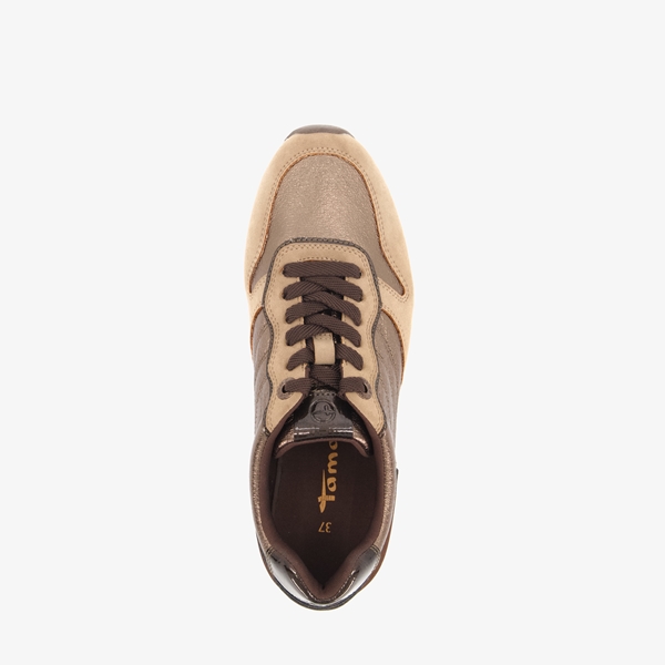 Tamaris dames sneakers met metallic details