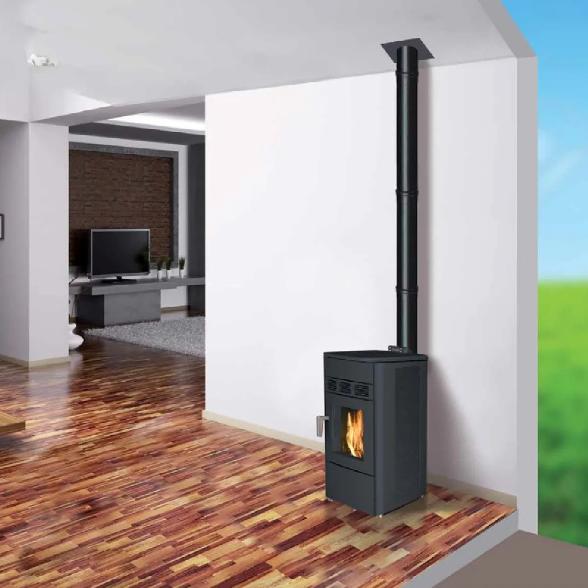 INTERSTOVES Kit conduit Vertical