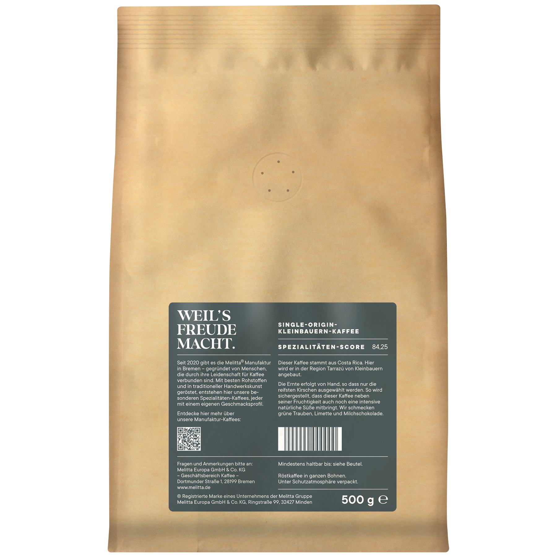 Melitta® Manufaktur-Kaffee Cafè Crema Costa Rica|Kaffeebohnen 500g