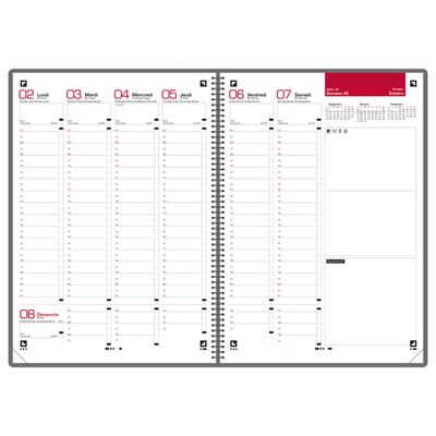 Agenda Swing - 1 semaine sur 2 pages - 21 x 29,7 cm - noir - Oxford
