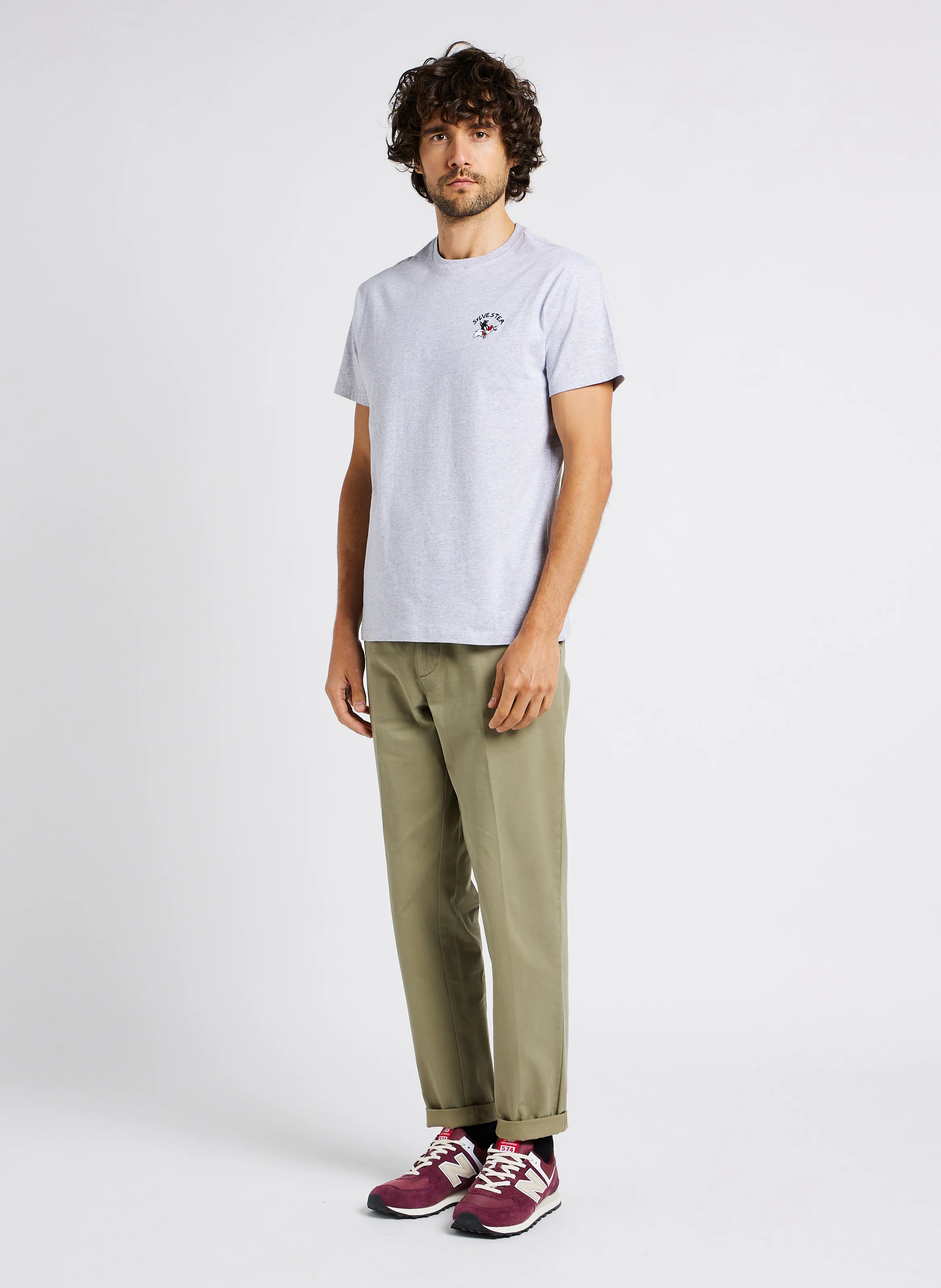 POPINCOURT SYLVESTER - Tee-shirt col rond à coton organique | Gris