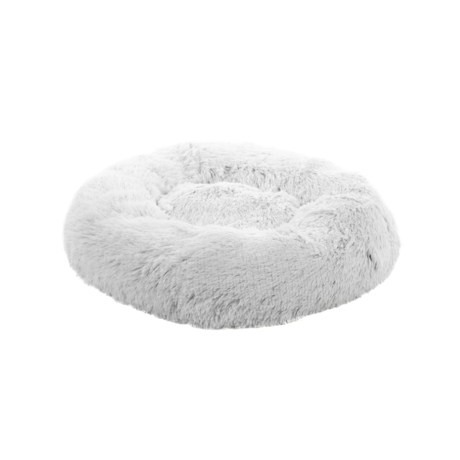 Cama redonda branca Flamingo Alba para cães e gatos