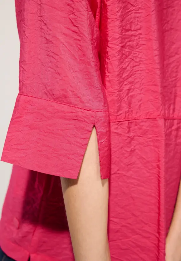 Hemdkragenbluse mit Struktur - coral blossom