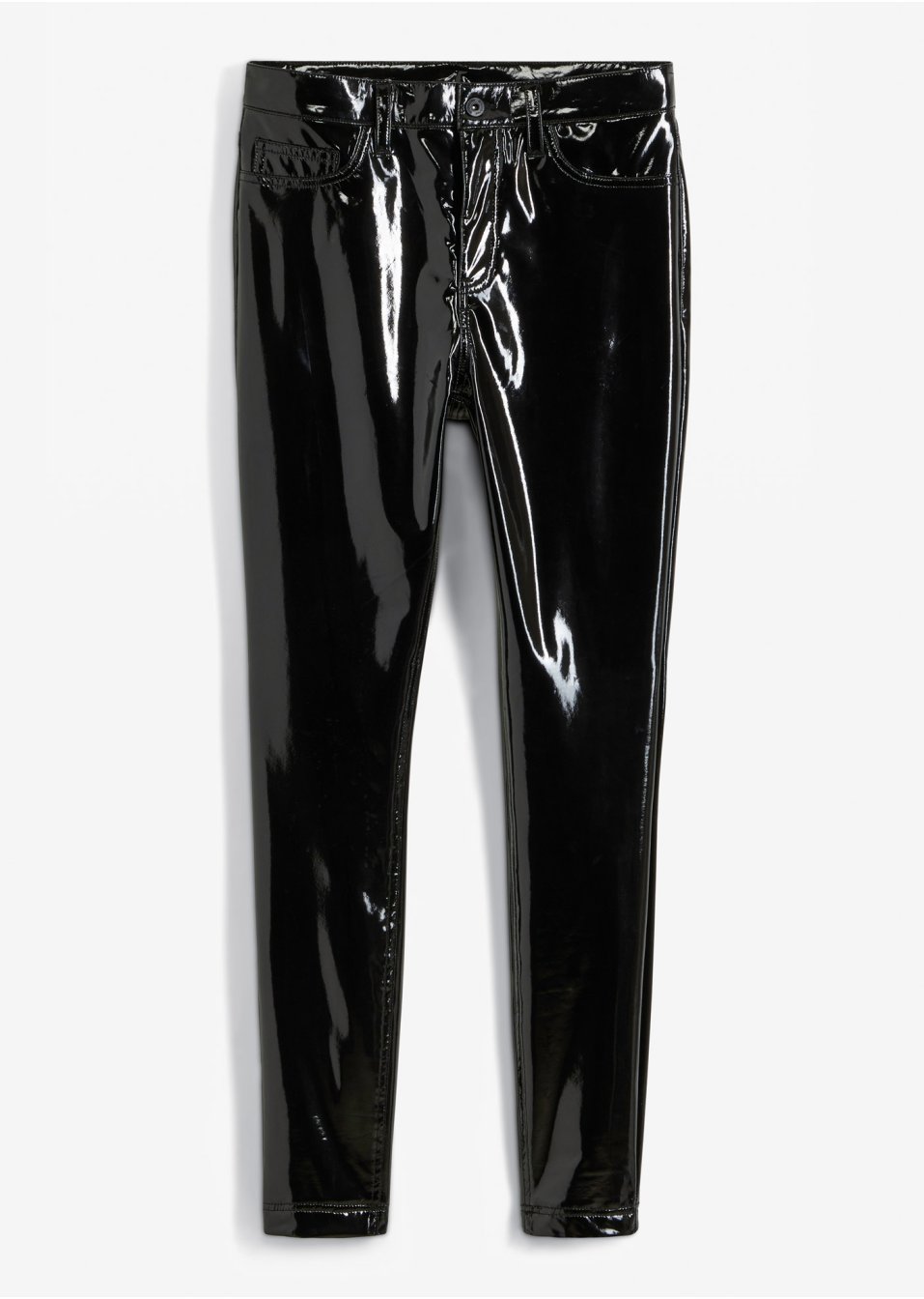Pantalon taille haute en vinyle