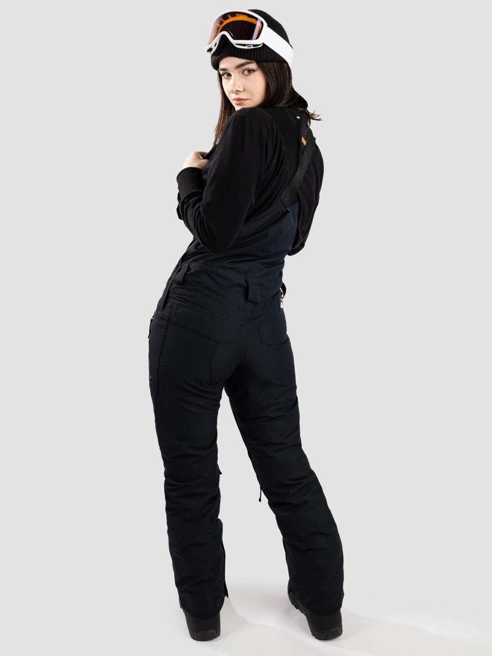 Horsefeathers Stella Bib Pants black cheetah