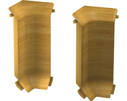 Binnenhoeken voor hardschuimplint, licht eiken, 60 mm