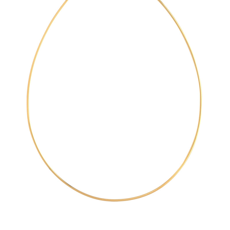 Collier or 375 jaune maille oméga 42 cm