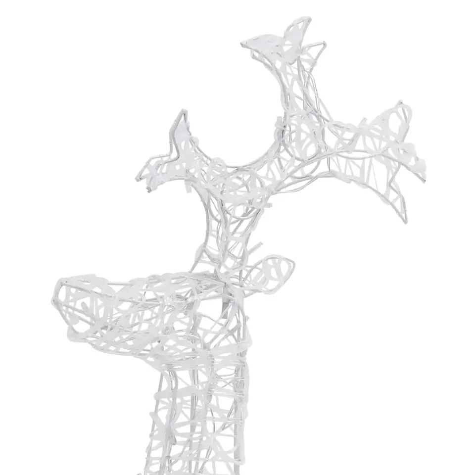 vidaXL - Rendier Kerstdecoratie - Warm white - 60 x 16 x 100 cm