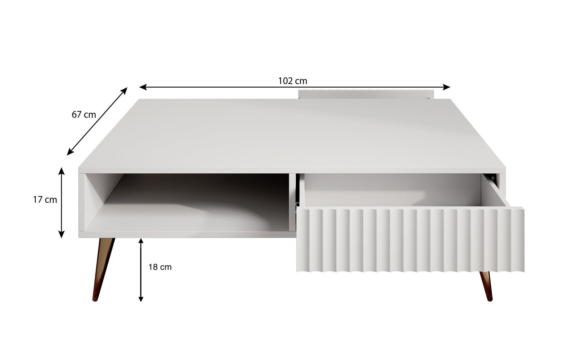 Winq - Salontafel 2 lades - Antraciet